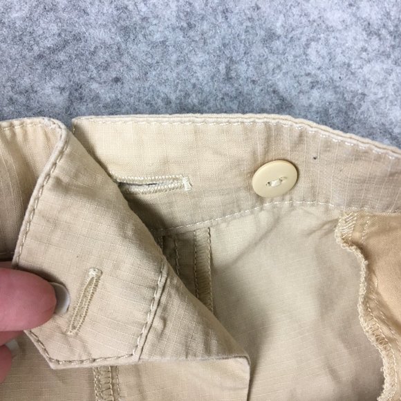J Jill Capris 10 30 Cargo Cropped Khaki Pants Casual Button Pockets Straight - Picture 10 of 13